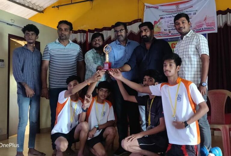 ಟೇಬಲ್ ಟೆನ್ನಿಸ್ ಪಂದ್ಯಾಟದಲ್ಲಿ ವಿವೇಕಾನಂದ ಪದವಿಪೂರ್ವ ಕಾಲೇಜಿನ ಬಿಧ್ಯರಾಜ್ ರಾಜ್ಯಮಟ್ಟಕ್ಕೆ ಆಯ್ಕೆ